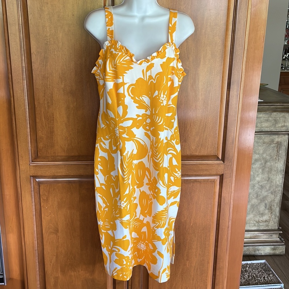 TRINA TURK SUMMER DRESS Size 6, Excellent condition! Yellow/white floral
